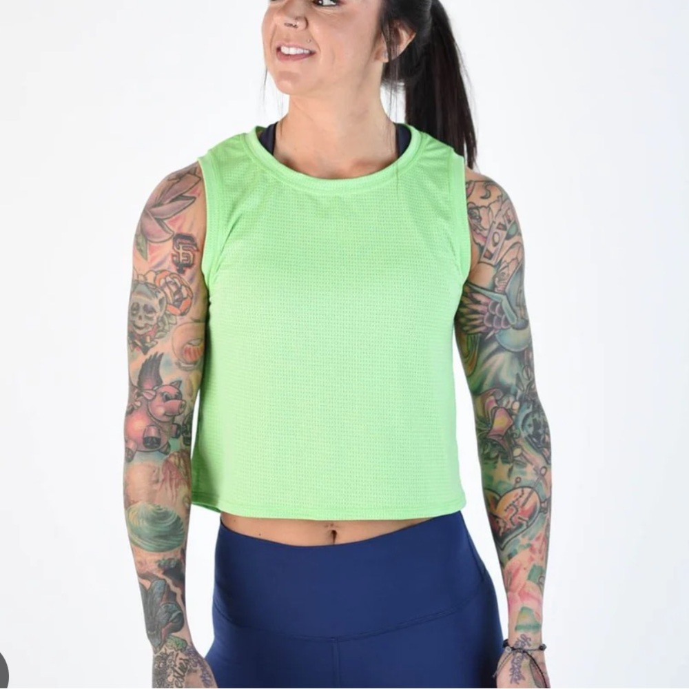 Fleo Dylan Muscle Crop - Lemon Zest - Picture 7 of 8